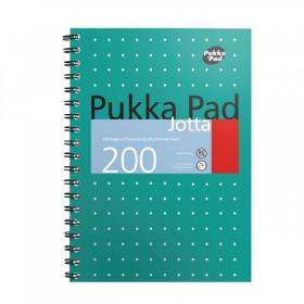 Pukka Pad Metallic Jotta Notebook B5 Wirebound 200 Page Card Cover (Pack 3) 8520-MET 17368PK