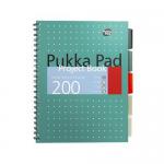 Pukka Metallic Project Book B5 Wirebound 200 Pages Polypropylene Cover (Pack 3) 8518-MET 17375PK