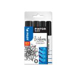 Pilot Pintor Paint Marker Extra Fine/Fine/Medium/Broad Black (Pack 4) 3131910537519 17385PT