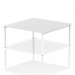 Impulse Back-to-Back 2 Person Bench Desk W1600 x D1600 x H730mm With Cable Ports White Finish White Frame - IB00135 17408DY