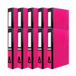 Pukka Brights Box File Foolscap Gloss Laminated Paper Board 75mm Spine Light Pink (Pack 10) BR-7780 17417PK
