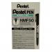 Pentel NMF50 Permanent Marker Superfine Tip 0.3mm Line Black (Pack 12) - NMF50-AO 17462PE