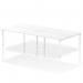 Impulse Back-to-Back 4 Person Bench Desk W1600 x D1600 x H730mm With Cable Ports White Finish White Frame - IB00171 17660DY