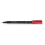 Staedtler Lumocolor OHP Pen Permanent Fine 0.6mm Line Red (Pack 10) 318-2 17721SR