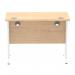 Impulse 1000 x 600mm Straight Desk Maple Top White Cantilever Leg MI002426 17882DY