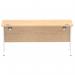 Impulse 1600 x 600mm Straight Desk Maple Top White Cantilever Leg MI002429 17903DY