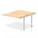 Impulse Back-to-Back Bench Desk Extension Kit W1200 x D1600 x H730mm Maple Finish Silver Frame - IB00210 17933DY