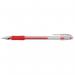 ValueX Gel Stick Pen Rubber Grip Rollerball Pen 0.5mm Line Red (Pack 10) - K2-02 17945HA