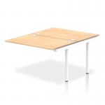 Impulse Back-to-Back Bench Desk Extension Kit W1200 x D1600 x H730mm Maple Finish White Frame - IB00216 17975DY