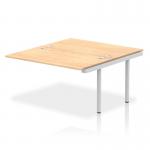 Impulse Back-to-Back Bench Desk Extension Kit W1400 x D1600 x H730mm Maple Finish Silver Frame - IB00222 18017DY