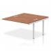 Impulse Back-to-Back Bench Desk Extension Kit W1400 x D1600 x H730mm Walnut Finish Silver Frame - IB00224 18031DY