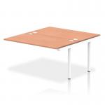 Impulse Back-to-Back Bench Desk Extension Kit W1400 x D1600 x H730mm Beech Finish White Frame - IB00226 18045DY