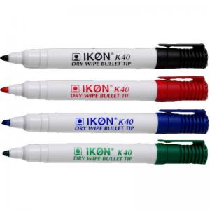 ValueX Whiteboard Marker Bullet Tip 2mm Line Assorted Colours Pack 4 -