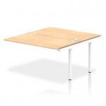 Impulse Back-to-Back Bench Desk Extension Kit W1400 x D1600 x H730mm Maple Finish White Frame - IB00228 18059DY