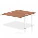 Impulse Back-to-Back Bench Desk Extension Kit W1400 x D1600 x H730mm Walnut Finish White Frame - IB00230 18073DY