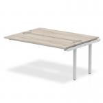 Impulse Back-to-Back Bench Desk Extension Kit W1600 x D1600 x H730mm Grey Oak Finish Silver Frame - IB00233 18094DY