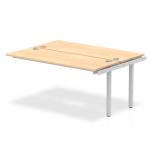 Impulse Back-to-Back Bench Desk Extension Kit W1600 x D1600 x H730mm Maple Finish Silver Frame - IB00234 18101DY