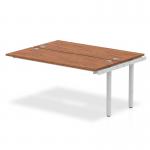 Impulse Back-to-Back Bench Desk Extension Kit W1600 x D1600 x H730mm Walnut Finish Silver Frame - IB00236 18115DY