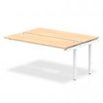 Impulse Back-to-Back Bench Desk Extension Kit W1600 x D1600 x H730mm Maple Finish White Frame - IB00240 18143DY