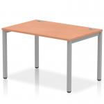 Impulse Single Row Bench Desk W1200 x D800 x H730mm Beech Finish Silver Frame - IB00244 18171DY