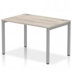 Impulse Single Row Bench Desk W1200 x D800 x H730mm Grey Oak Finish Silver Frame - IB00245 18178DY