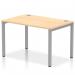 Impulse Single Row Bench Desk W1200 x D800 x H730mm Maple Finish Silver Frame - IB00246 18185DY