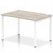 Impulse Single Row Bench Desk W1200 x D800 x H730mm Grey Oak Finish White Frame - IB00251 18213DY