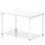 Impulse Single Row Bench Desk W1200 x D800 x H730mm White Finish White Frame - IB00255 18241DY