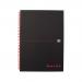 Black n Red A4 Wirebound Hard Cover Notebook Ruled 140 Pages Matt Black/Red (Pack 5) - 100080173 18285HB