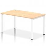 Impulse Single Row Bench Desk W1400 x D800 x H730mm Maple Finish White Frame - IB00264 18304DY