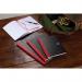 Black n Red A4 Casebound Hard Cover Notebook Recycled Ruled 192 Pages (Pack 5) - 100080530 18313HB