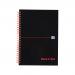 Black n Red A5 Wirebound Hard Cover Notebook Ruled 140 Pages Black/Red (Pack 5) - 100080220 18327HB