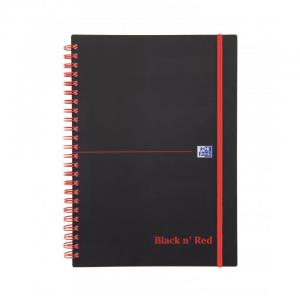 Black n Red A5 Wirebound Polypropylene Cover Notebook Ruled 140 Pages