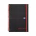 Black n Red A5 Wirebound Polypropylene Cover Notebook Ruled 140 Pages BlackRed (Pack 5) - 100080140 18348HB