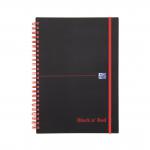 Black n Red A5 Wirebound Polypropylene Cover Notebook Ruled 140 Pages Black/Red (Pack 5) - 100080140 18348HB