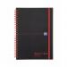 Black n Red A5 Wirebound Polypropylene Cover Notebook Recycled Ruled 140 Pages BlackRed (Pack 5) - 100080221 18355HB