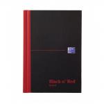 Black n Red A6 Casebound Hard Cover Notebook Ruled 192 Pages BlackRed (Pack 5) - 100080429 18369HB