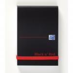 Black n Red A7 Casebound Polypropylene Cover Notebook Ruled 192 Pages Black/Red (Pack 10) - 100080540 18376HB