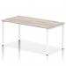 Impulse Single Row Bench Desk W1600 x D800 x H730mm Grey Oak Finish White Frame - IB00275 18381DY