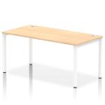 Impulse Single Row Bench Desk W1600 x D800 x H730mm Maple Finish White Frame - IB00276 18388DY