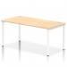 Impulse Single Row Bench Desk W1600 x D800 x H730mm Maple Finish White Frame - IB00276 18388DY