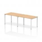 Impulse Single Row 2 Person Bench Desk W1200 x D800 x H730mm Maple Finish White Frame - IB00288 18472DY