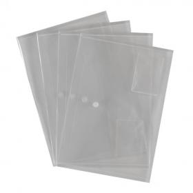 ValueX ID Popper Wallet Polypropylene A4+ Clear (Pack 5) - 8812001 18519HA