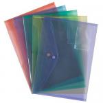 ValueX Popper Wallet Polypropylene A4 Assorted Colours (Pack 5) - 8811asst/1 18526HA