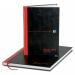 Black n Red A5 Casebound Hard Cover Notebook Recycled Ruled 192 Pages Matt Black (Pack 5) - 100080430 18551HB