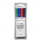 ValueX OHP Pen Non-Permanent Medium 0.7mm Line Assorted Colours (Pack 4) - 7420WLT4 18582HA
