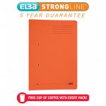 Elba Stratford Spring Pocket Transfer File Manilla Foolscap 320gsm Orange (Pack 25) - 100090148 18621HB