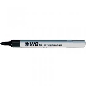 ValueX Whiteboard Marker Bullet Tip 2mm Line Black (Pack 10) - 871001 18715HA