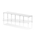 Impulse Single Row 3 Person Bench Desk W1200 x D800 x H730mm White Finish White Frame - IB00327 18745DY