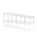 Impulse Single Row 3 Person Bench Desk W1200 x D800 x H730mm White Finish White Frame - IB00327 18745DY